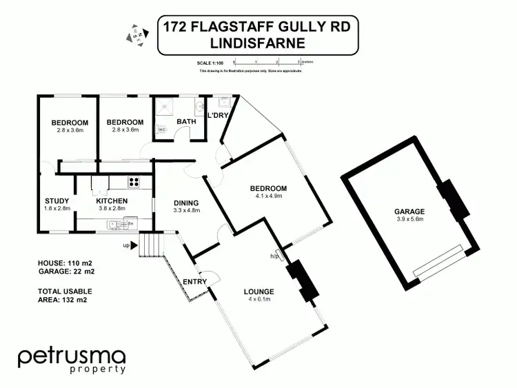 Floorplan of Homely house listing, 172 Flagstaff Gully Road, Lindisfarne TAS 7015