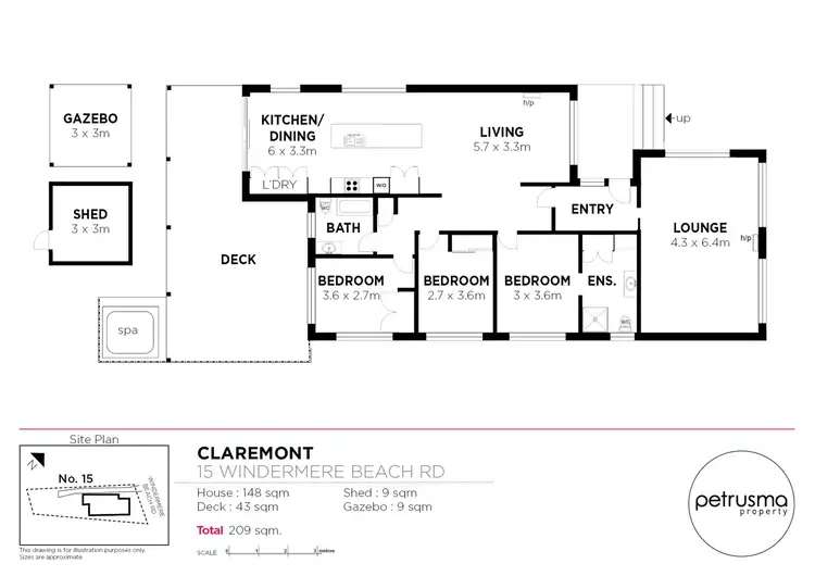 Floorplan of Homely house listing, 15 Windermere Beach Road, Claremont TAS 7011