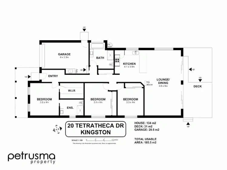 Floorplan of Homely house listing, 20 Tetratheca Drive, Kingston TAS 7050
