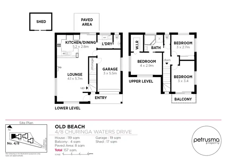 Floorplan of Homely unit listing, 4/8 Churinga Waters Drive, Old Beach TAS 7017