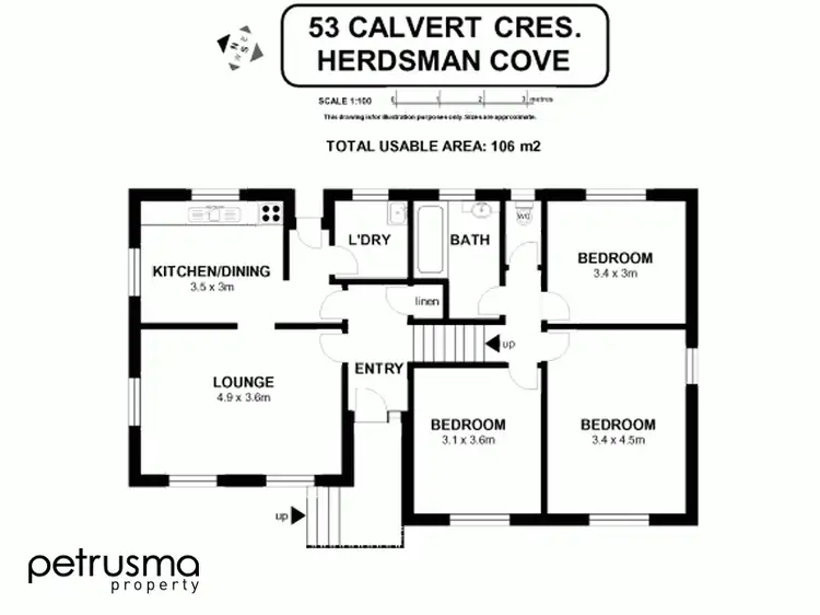 Floorplan of Homely house listing, 53 Calvert Crescent, Herdsmans Cove TAS 7030