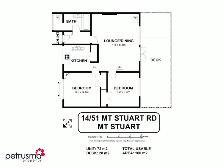 Floorplan of Homely unit listing, 14/51 Mount Stuart Road, Mount Stuart TAS 7000