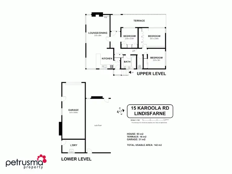 Floorplan of Homely house listing, 15 Karoola Road, Lindisfarne TAS 7015