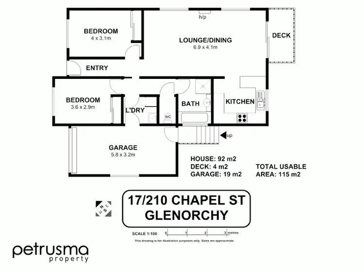 Floorplan of Homely unit listing, 17/210 Chapel Street, Glenorchy TAS 7010