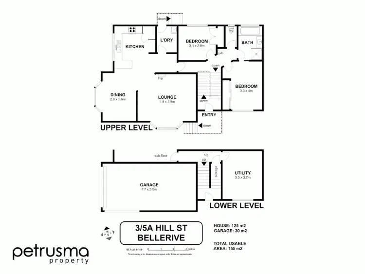Floorplan of Homely unit listing, 3/5A Hill Street, Bellerive TAS 7018
