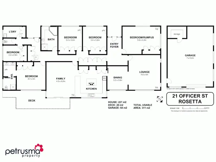 Floorplan of Homely house listing, 21 Officer Street, Rosetta TAS 7010