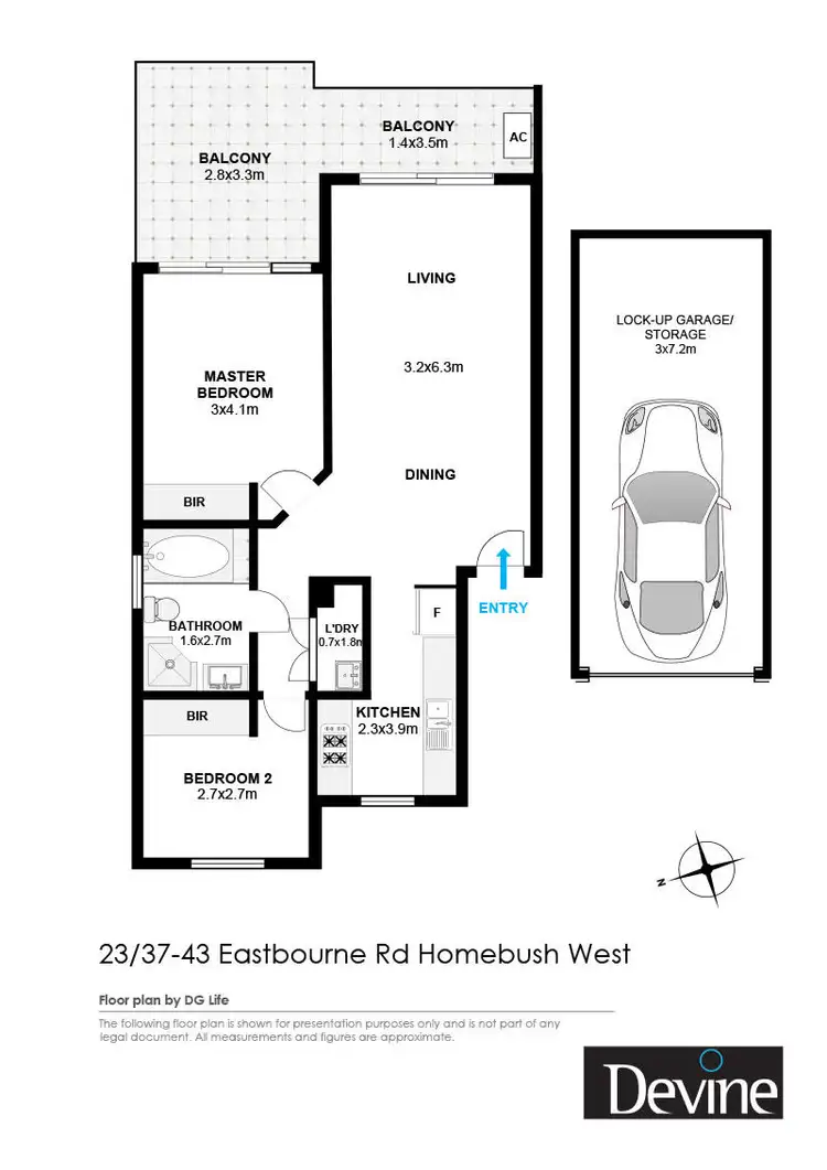 Floorplan of Homely apartment listing, 23/37-43 Eastbourne Road, Homebush West NSW 2140