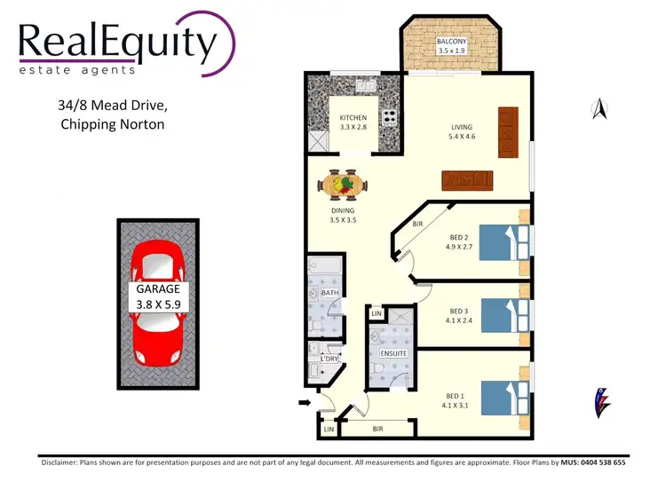 Floorplan of Homely unit listing, 34/8 Mead Drive, Chipping Norton NSW 2170