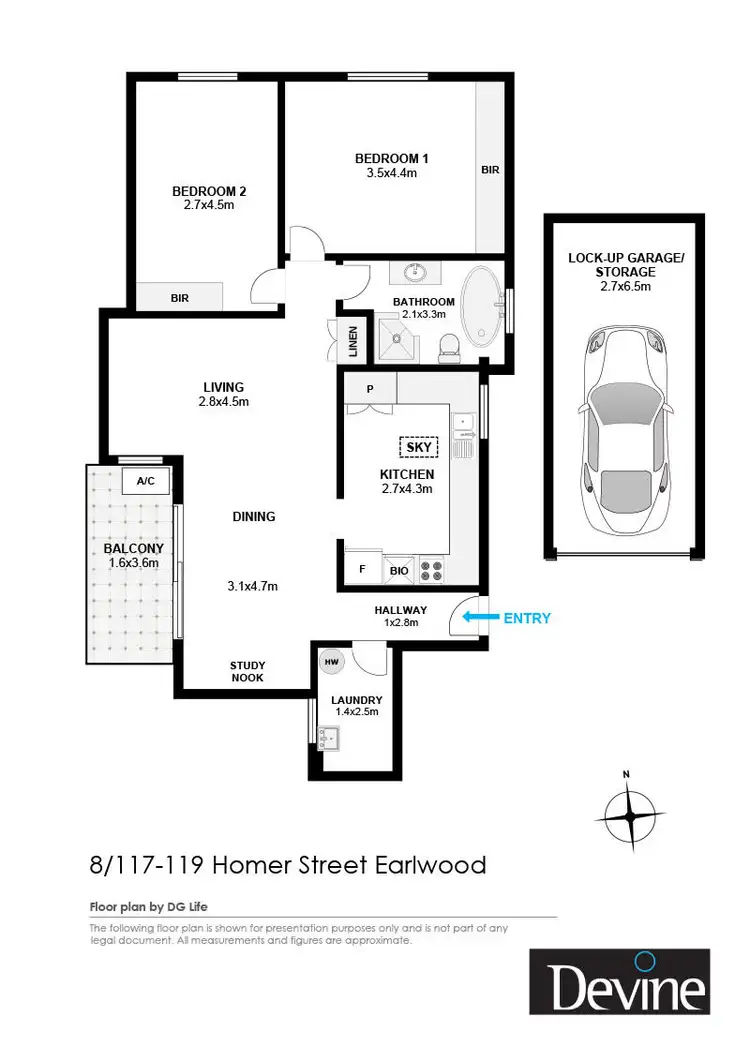 Floorplan of Homely apartment listing, 8/117-119 Homer Street, Earlwood NSW 2206