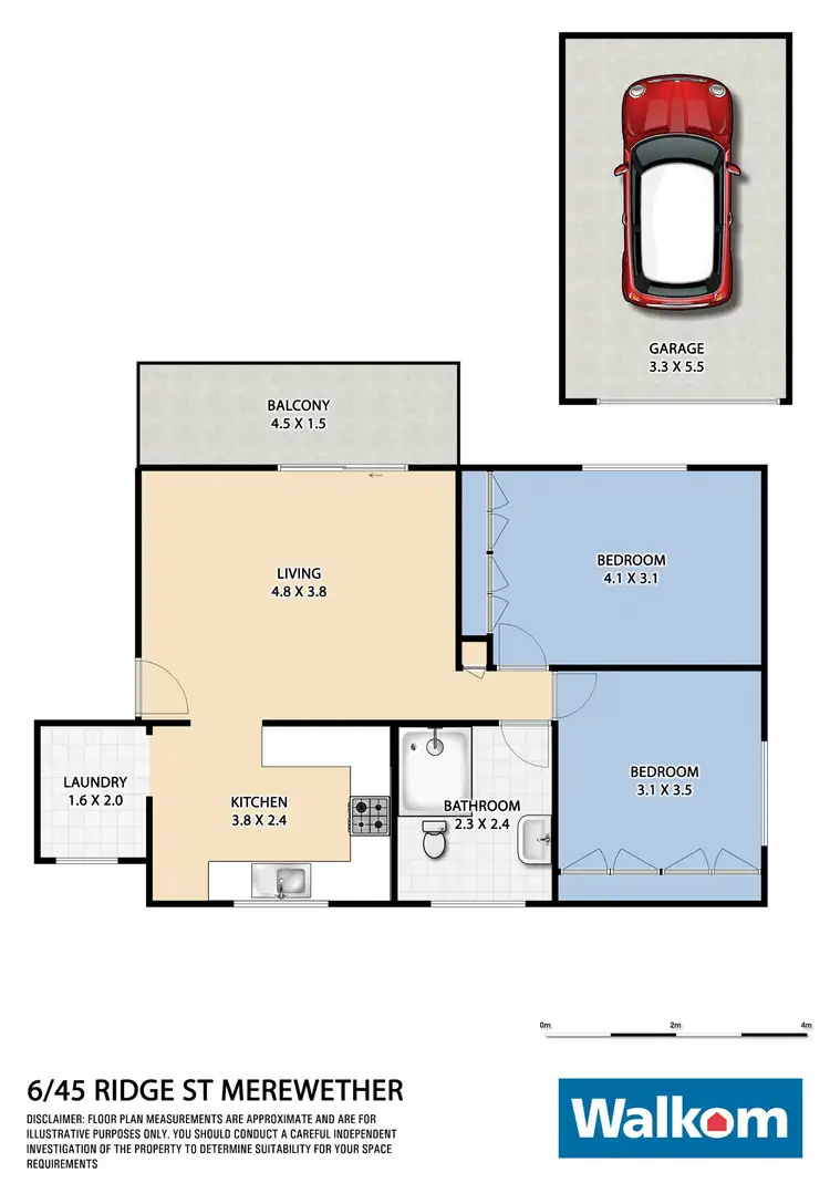 Floorplan of Homely unit listing, 6/45 Ridge Street, Merewether NSW 2291