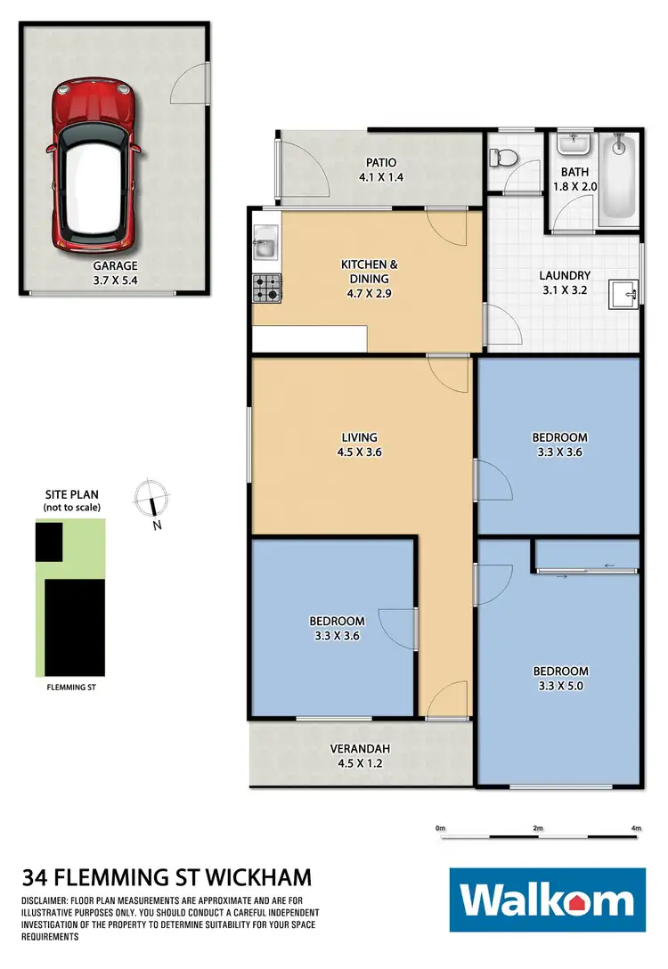Floorplan of Homely house listing, 34 Fleming Street, Wickham NSW 2293