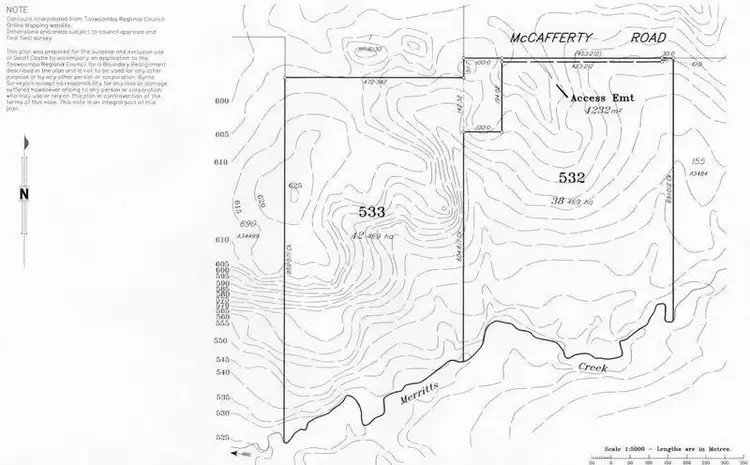 Floorplan of Homely land listing, Lot 532 McCafferty Road, Merritts Creek QLD 4352