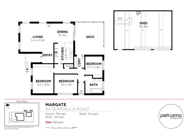 Floorplan of Homely house listing, 44 Bundalla Road, Margate TAS 7054