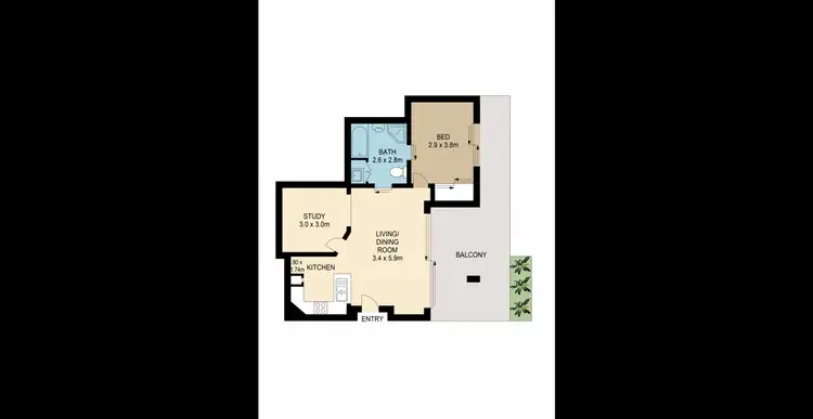 Floorplan of Homely apartment listing, 14/26 Paradise Street, Highgate Hill QLD 4101