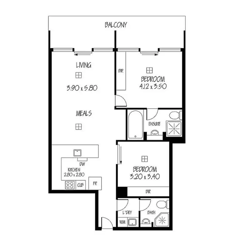 Floorplan of Homely unit listing, 724/29 Colley Terrace, Glenelg SA 5045