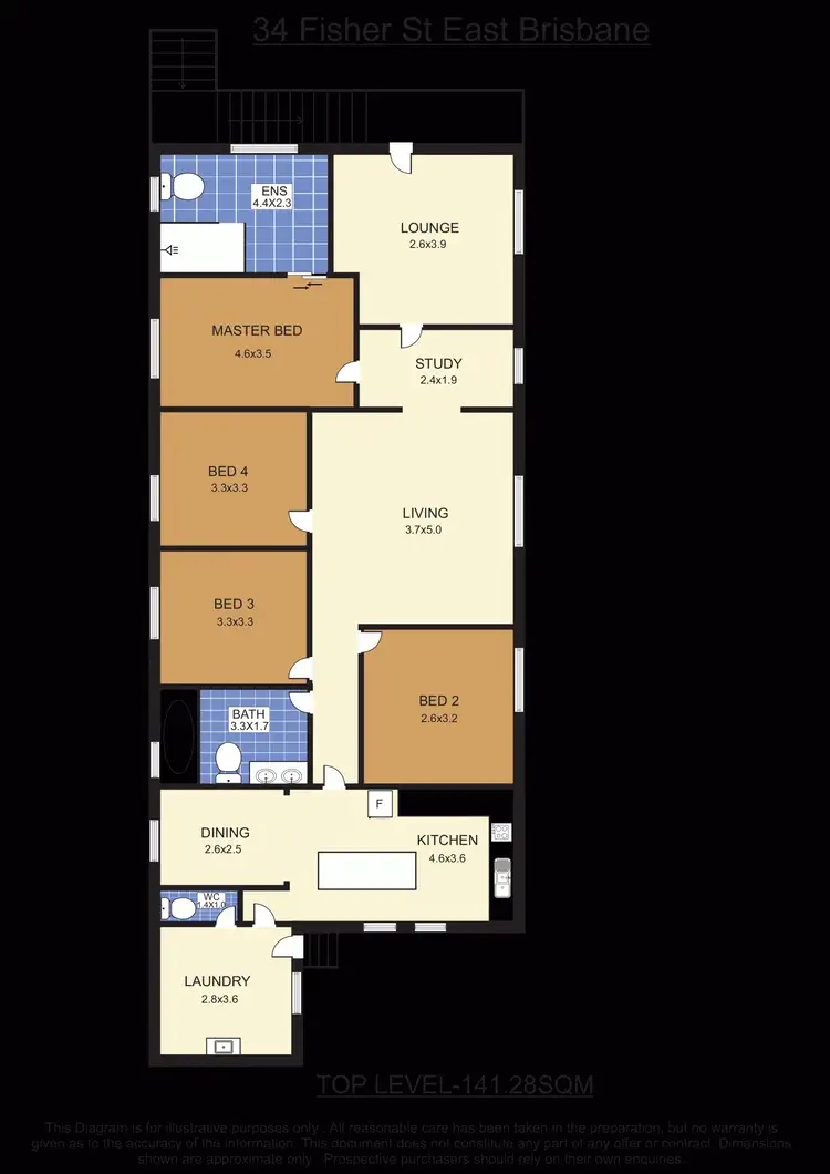 Floorplan of Homely house listing, 34 Fisher St, East Brisbane QLD 4169