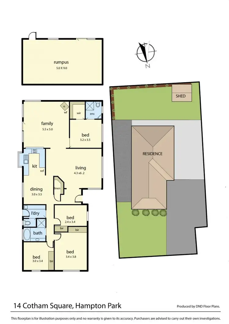 Floorplan of Homely house listing, 14 Cotham Square, Hampton Park VIC 3976