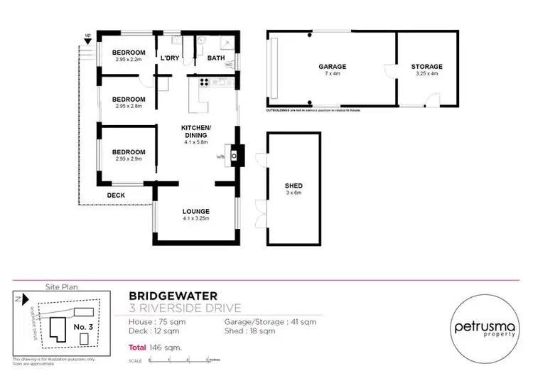 Floorplan of Homely house listing, 3 Riverside Drive, Bridgewater TAS 7030
