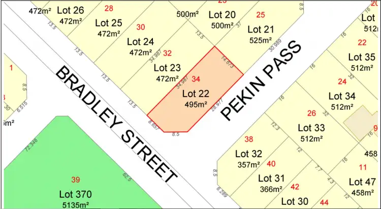 Floorplan of Homely land listing, Lot 22, 34 Bradley Street, Southern River WA 6110