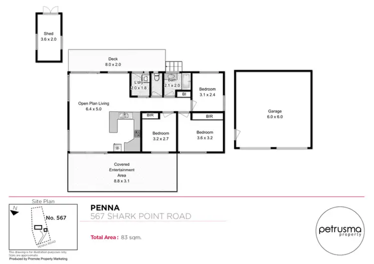 Floorplan of Homely house listing, 567 Shark Point Road, Penna TAS 7171