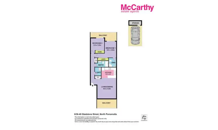 Floorplan of Homely apartment listing, 6/36-40 Gladstone Street, North Parramatta NSW 2151