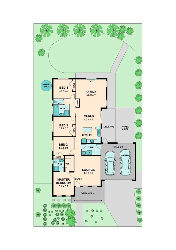 Floorplan of Homely house listing, 6 Rosie Drive, Broadford VIC 3658