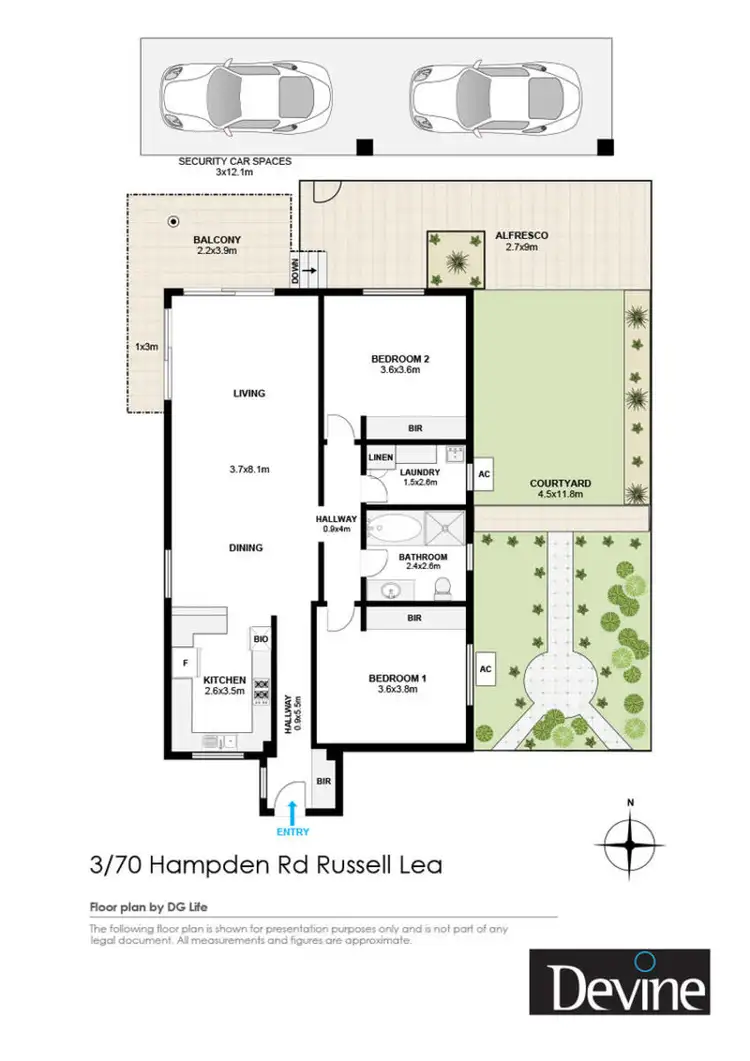 Floorplan of Homely apartment listing, 3/70 Hampden Road, Russell Lea NSW 2046