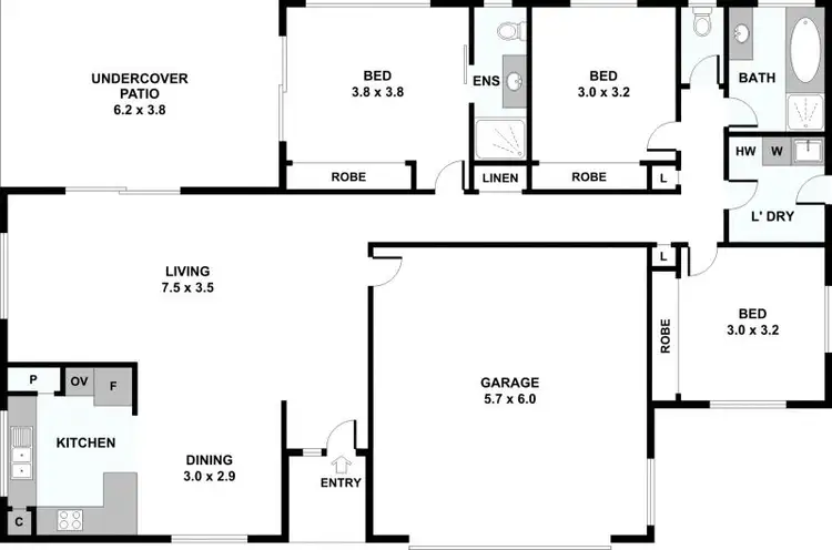 Floorplan of Homely house listing, 3 Tecoma Street, Southport QLD 4215