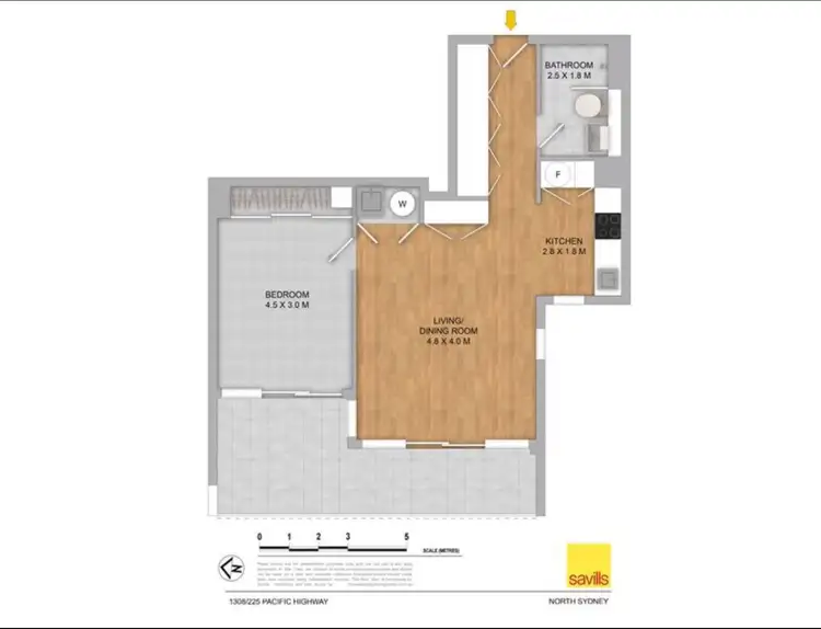 Floorplan of Homely unit listing, 1308/225 (OM) 02/07/2018 Pacific Highway, North Sydney NSW 2060