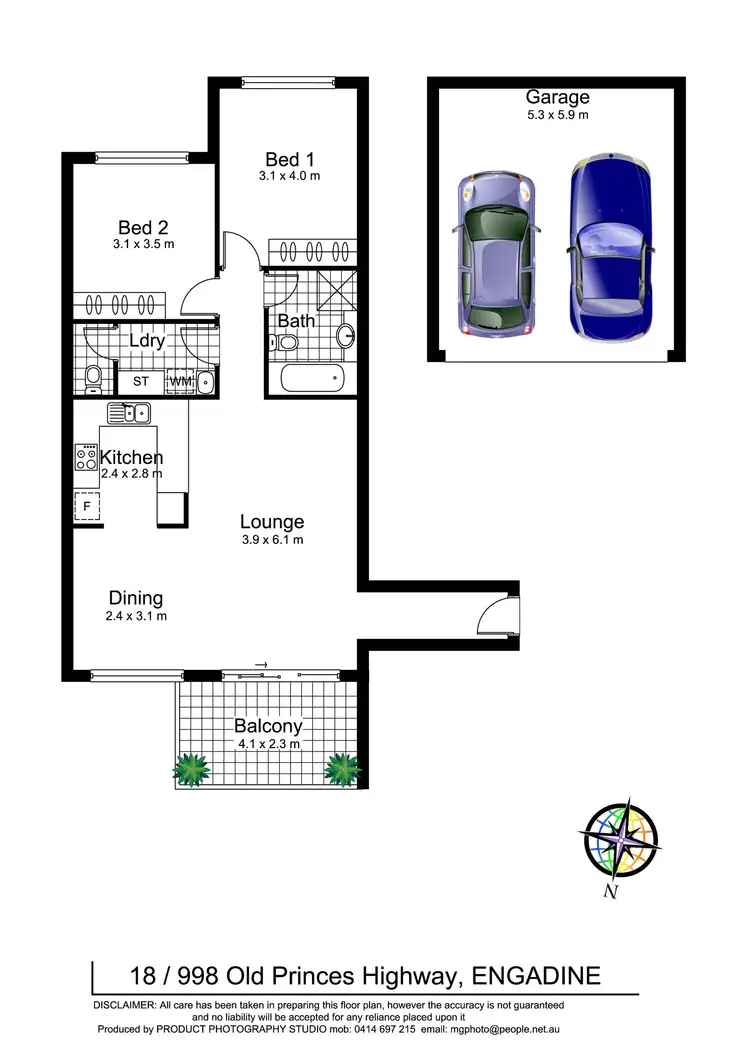 Floorplan of Homely unit listing, 18/998 Old Princes Highway, Engadine NSW 2233