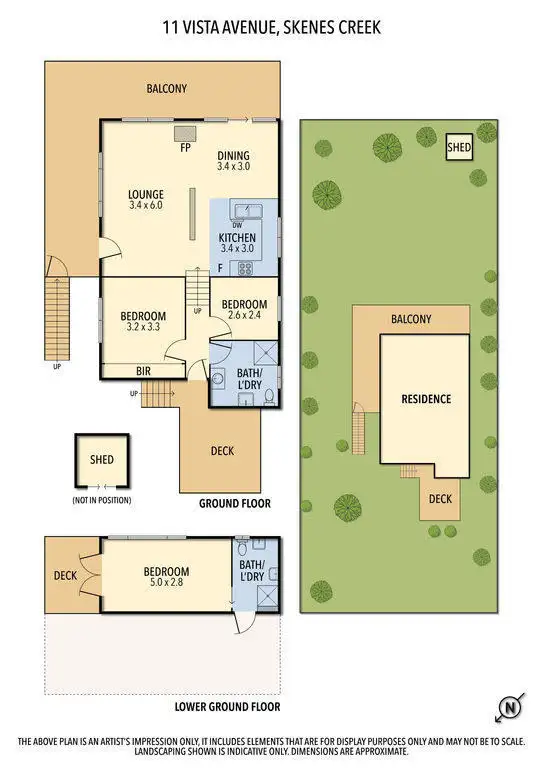 Floorplan of Homely house listing, 11 Vista Avenue, Skenes Creek VIC 3233