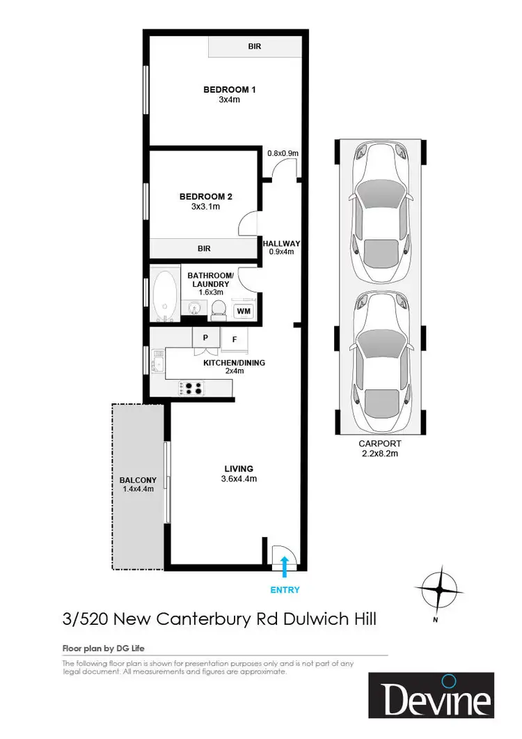 Floorplan of Homely apartment listing, 3/520 New Canterbury Road, Dulwich Hill NSW 2203