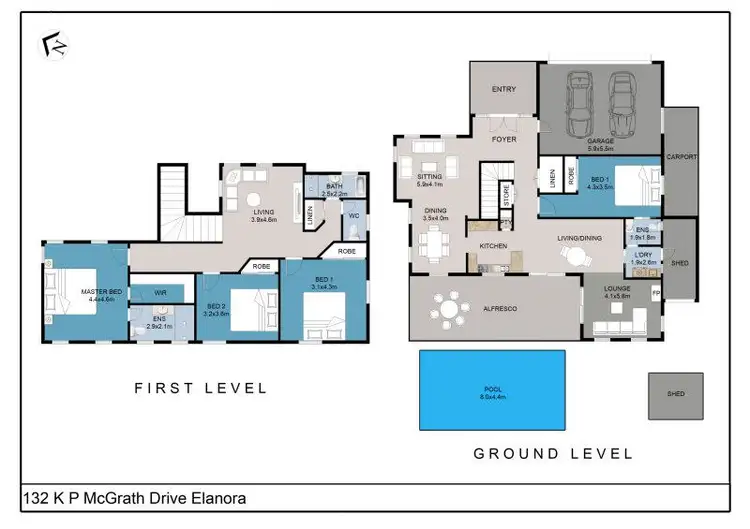 Floorplan of Homely house listing, 132 K P McGrath Drive, Elanora QLD 4221