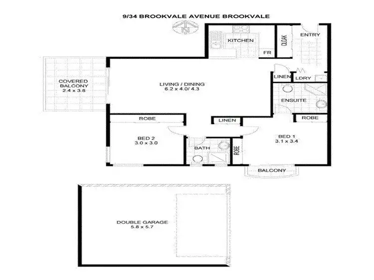 Floorplan of Homely unit listing, 9/34-36 Brookvale Ave, Brookvale NSW 2100