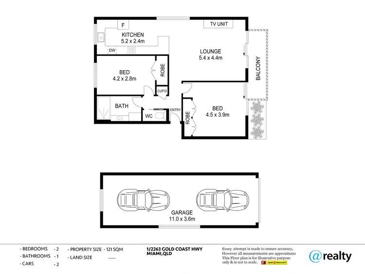 Floorplan of Homely unit listing, 1/2263 Gold Coast Highway, Mermaid Beach QLD 4218