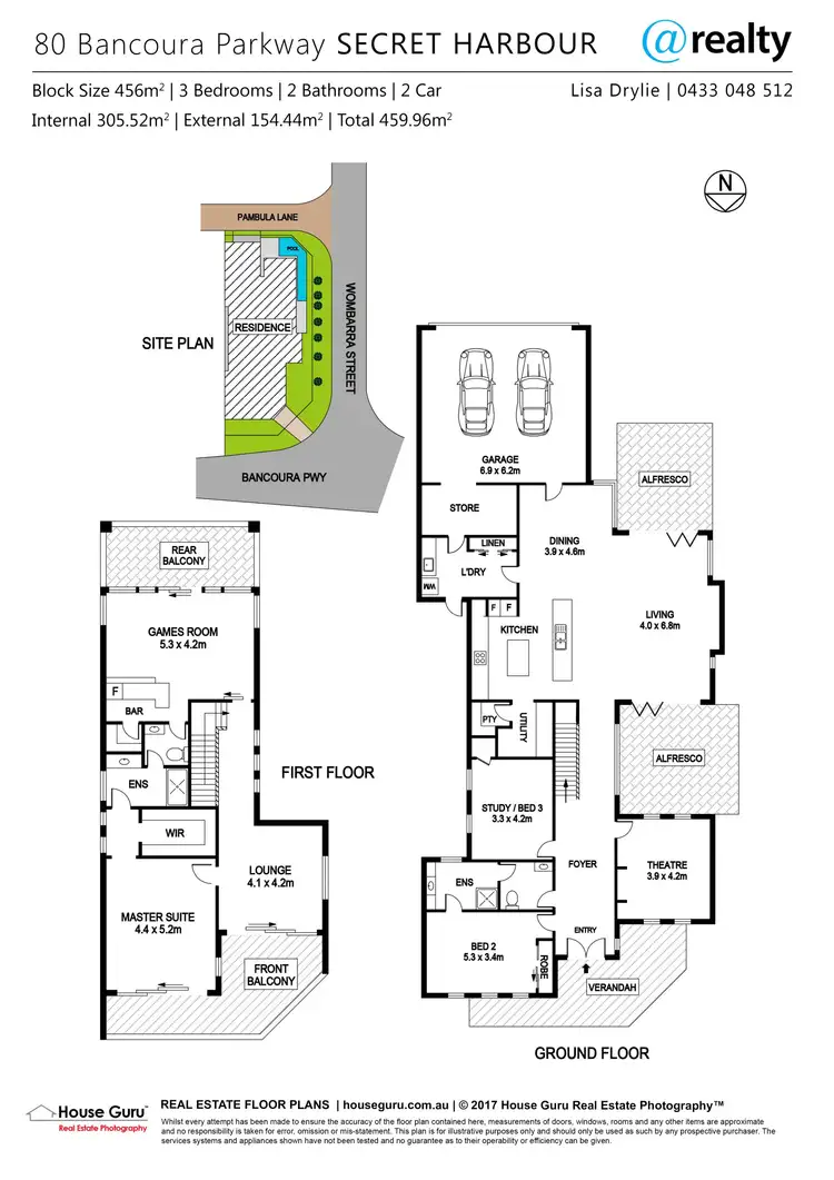 Floorplan of Homely house listing, 80 Bancoura Parkway, Secret Harbour WA 6173