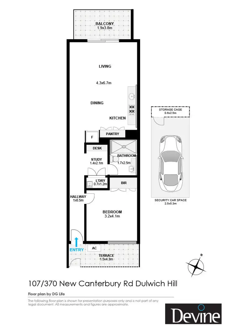 Floorplan of Homely apartment listing, 107/370 New Canterbury Road, Dulwich Hill NSW 2203
