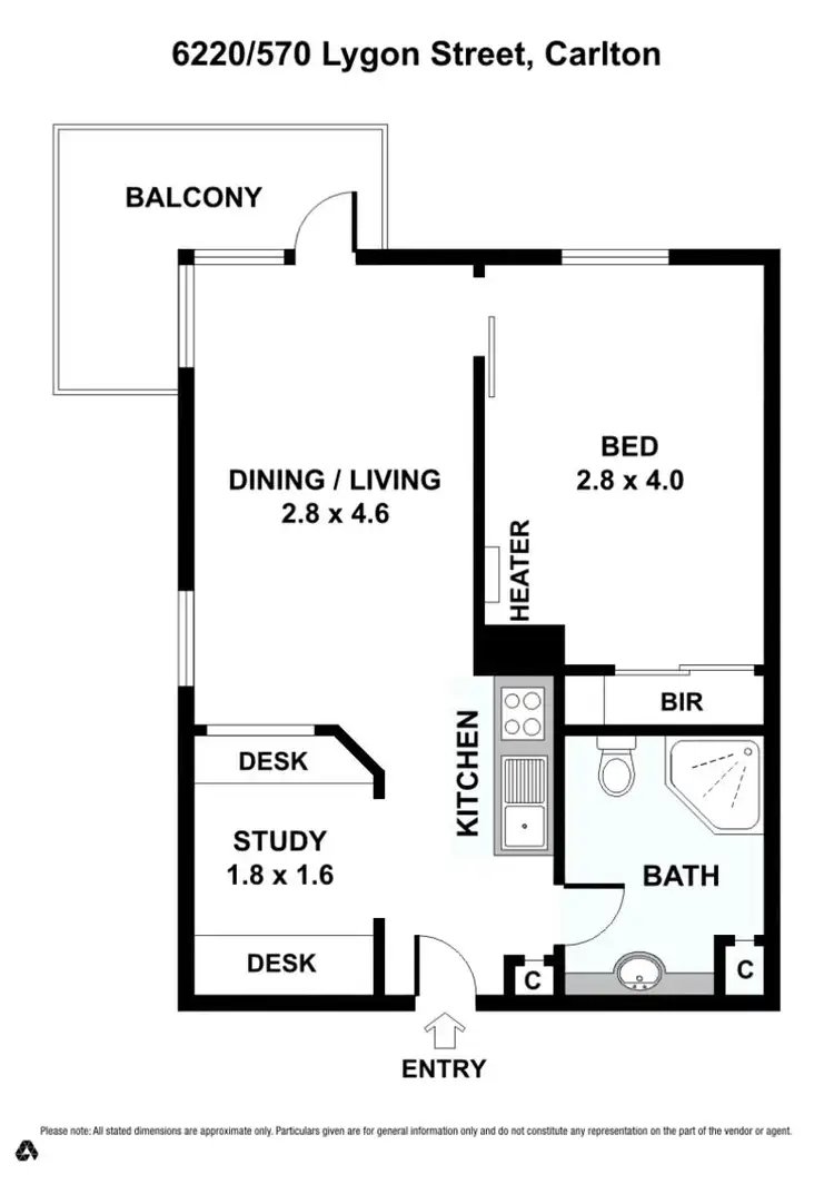 Floorplan of Homely apartment listing, 6220/570 Lygon Street, Carlton VIC 3053