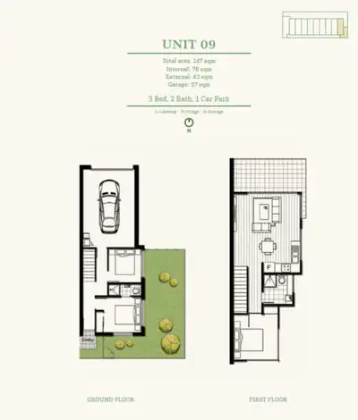 Floorplan of Homely townhouse listing, 9/80 Richardson Street, Essendon VIC 3040