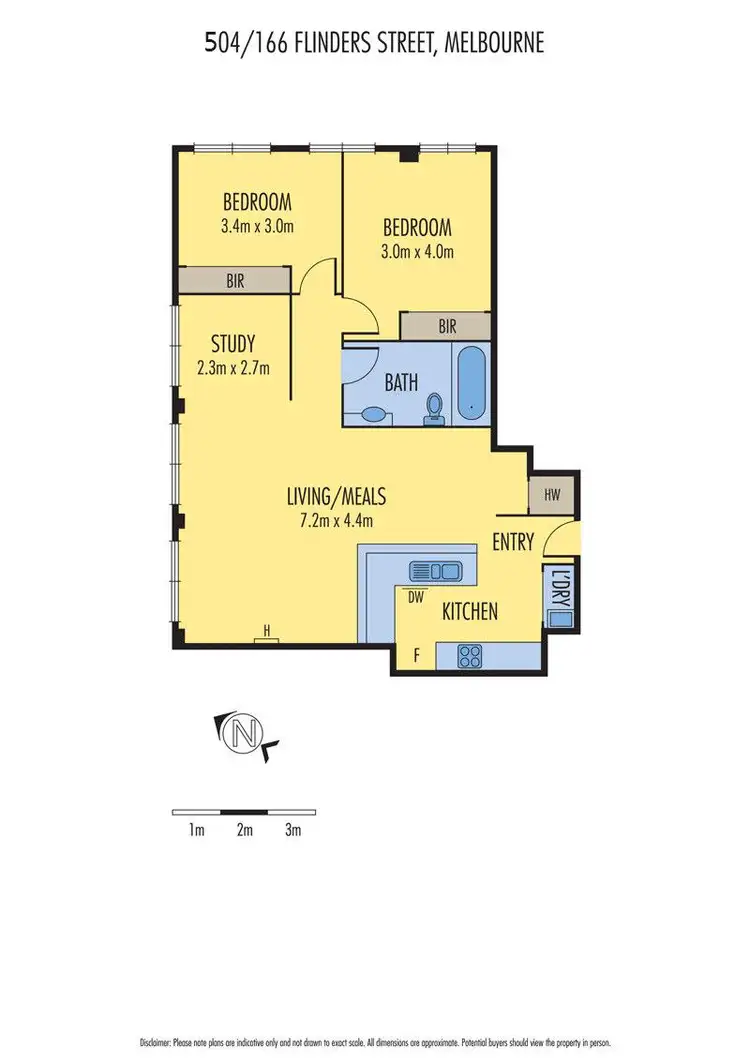 Floorplan of Homely apartment listing, 504/166 Flinders St, Melbourne VIC 3000