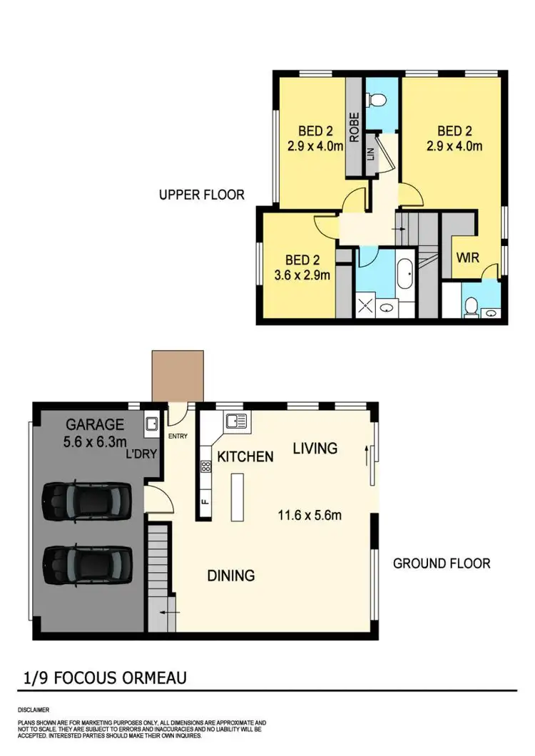 Floorplan of Homely villa listing, 1/9 FOCUS ST, Ormeau QLD 4208