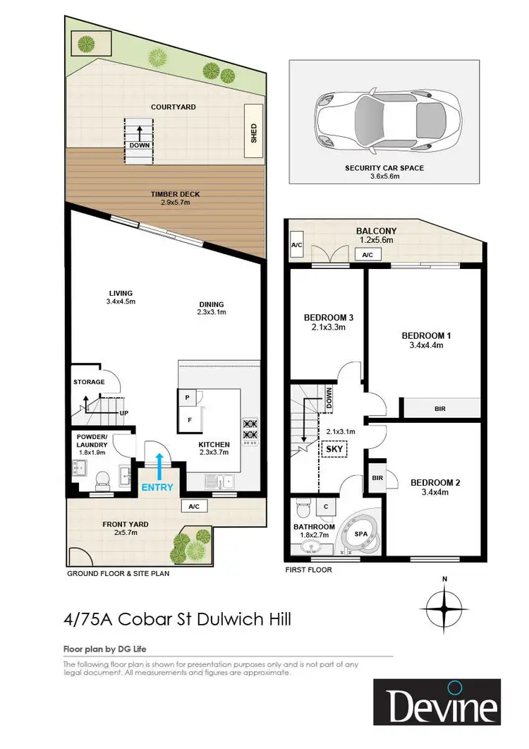 Floorplan of Homely townhouse listing, 4/75A Cobar Street, Dulwich Hill NSW 2203