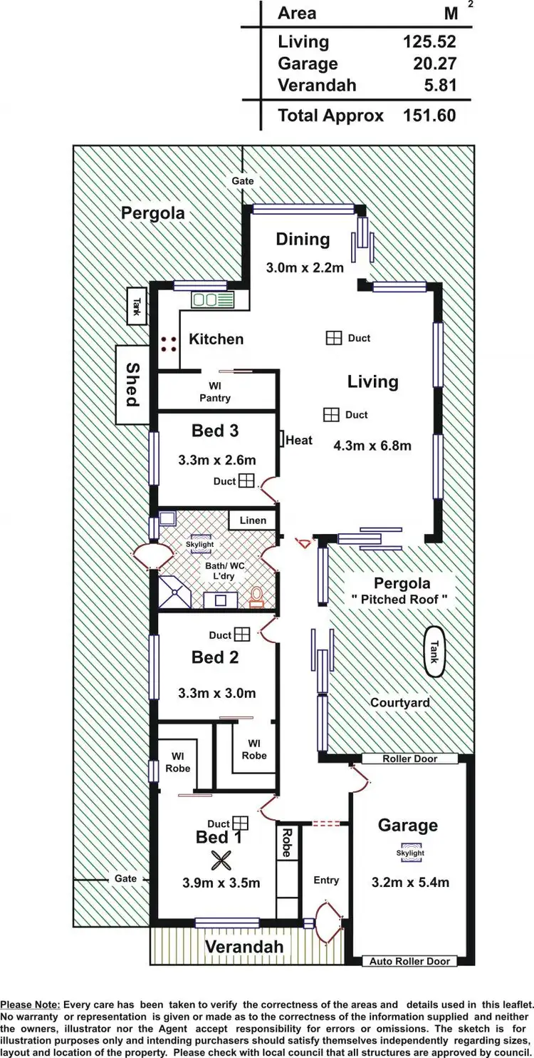 Floorplan of Homely house listing, 13 De Pledge Ct, Wynn Vale SA 5127