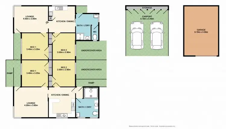 Floorplan of Homely unit listing, 1 to 2/539 Hague Street, Lavington NSW 2641