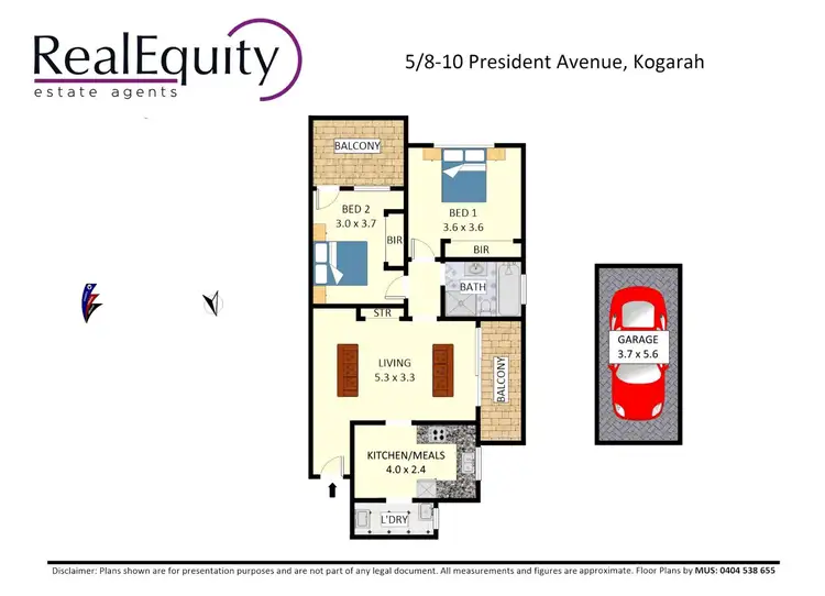 Floorplan of Homely unit listing, 5/8-10 President Avenue, Kogarah NSW 2217