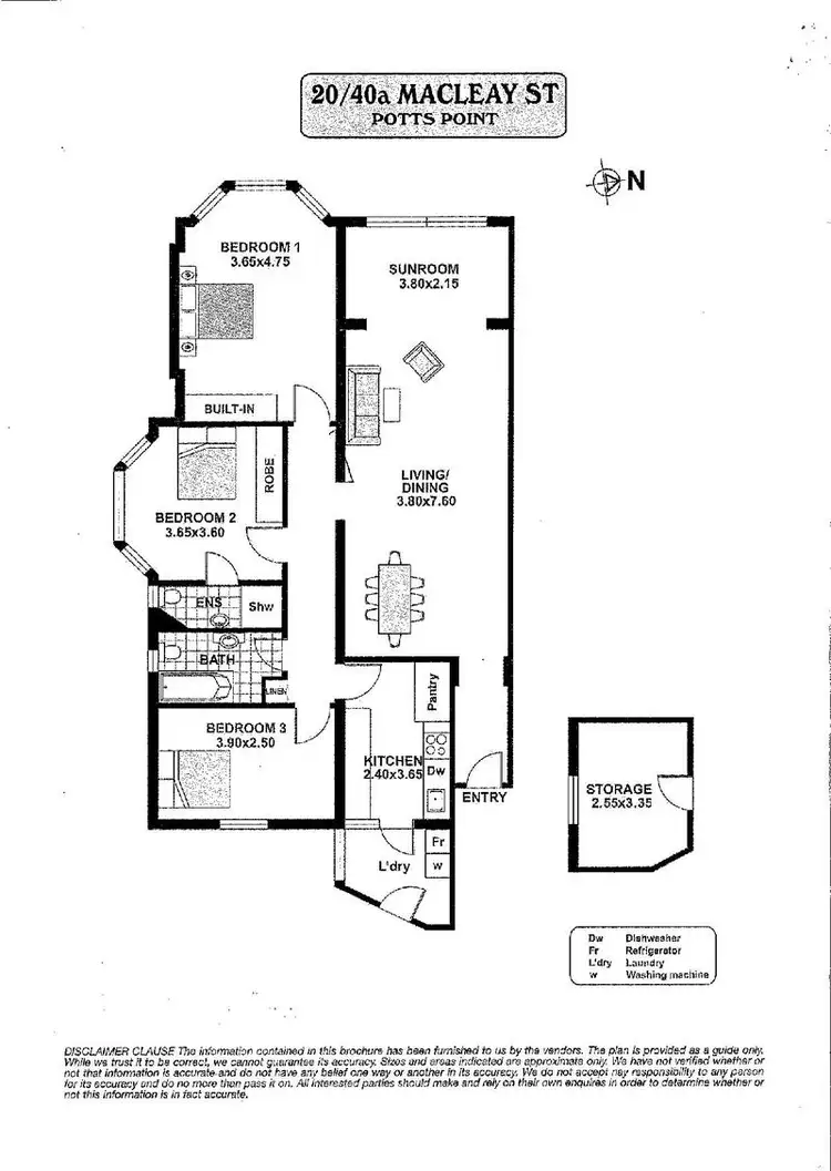 Floorplan of Homely apartment listing, 20/40a - 42 Macleay Street, Elizabeth Bay NSW 2011