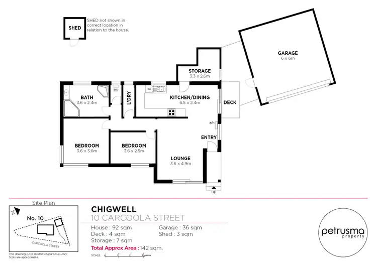 Floorplan of Homely house listing, 10 Carcoola Street, Chigwell TAS 7011