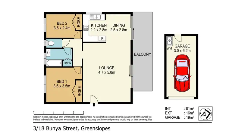 Floorplan of Homely unit listing, 3/18 Bunya Street, Greenslopes QLD 4120