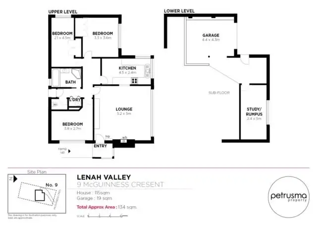 Floorplan of Homely house listing, 9 McGuinness Crescent, Lenah Valley TAS 7008