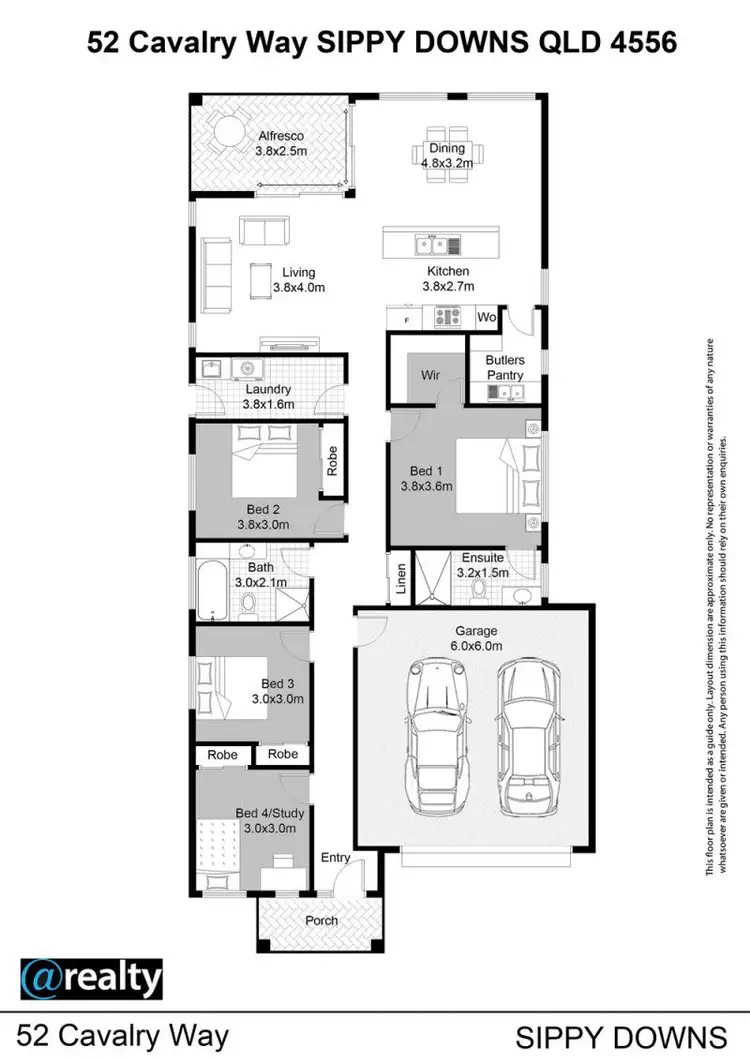 Floorplan of Homely house listing, 52 Cavalry Way, Sippy Downs QLD 4556